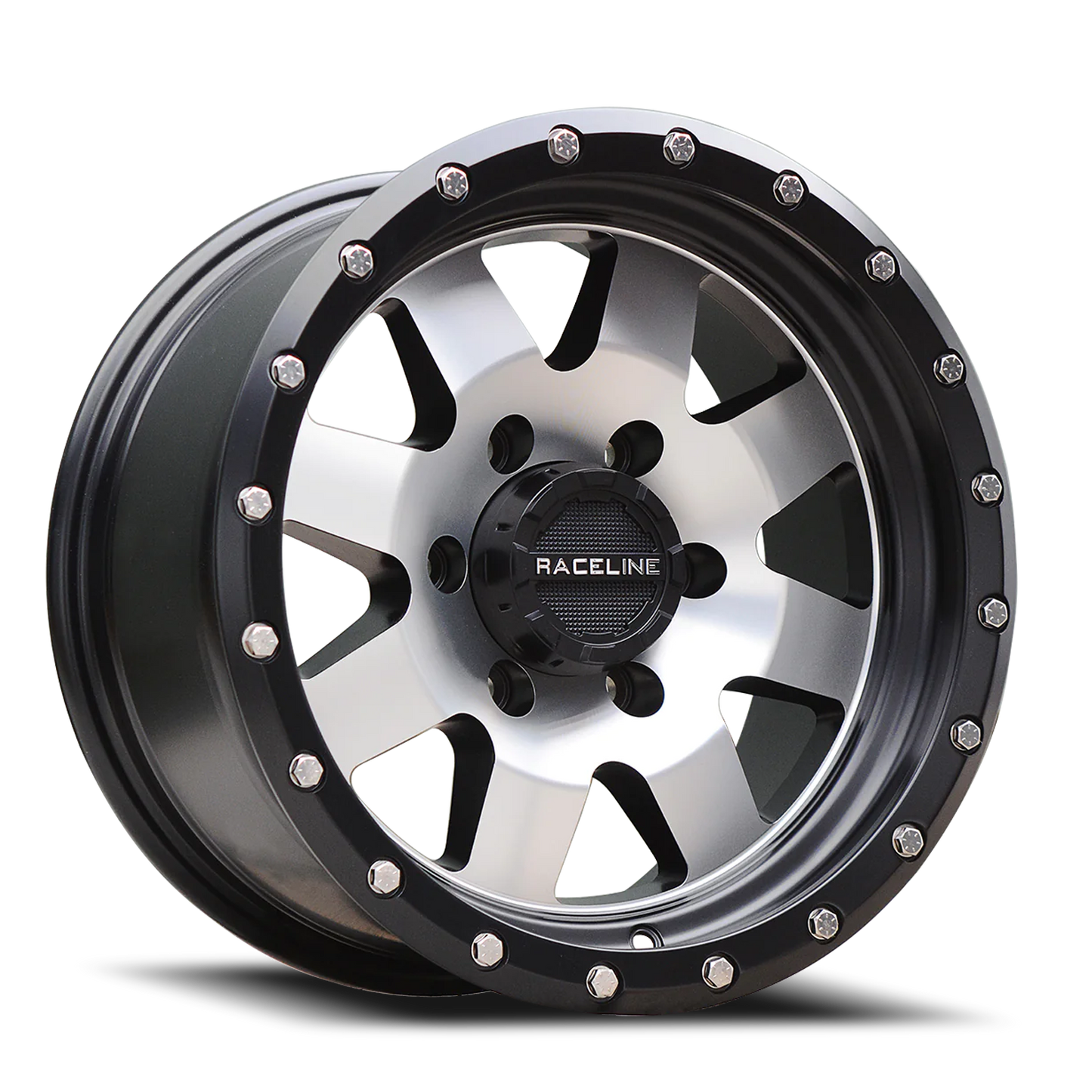 Aluminum 20x9 Defender 935M Black Machined Face Raceline Wheels-2