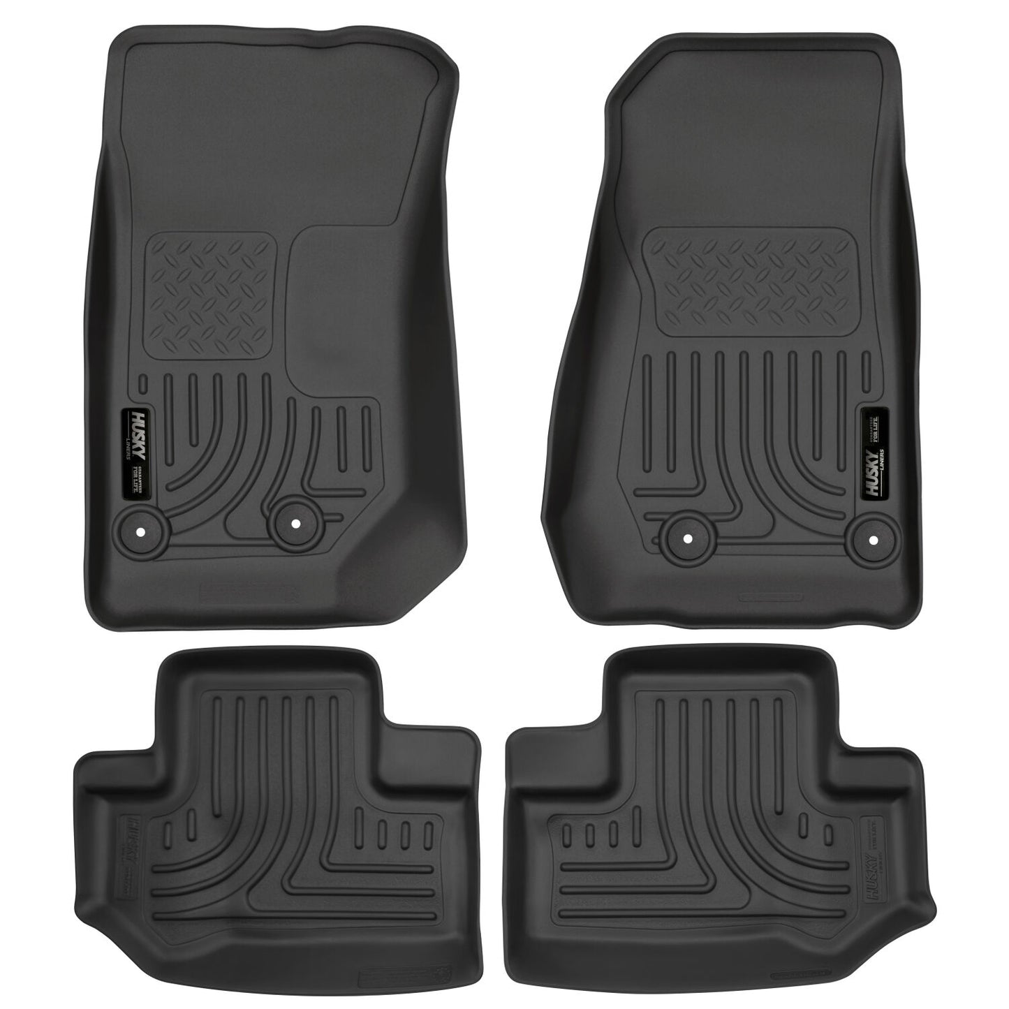 Weatherbeater Front & 2nd Seat Floor For 2011-2018 Jeep Wrangler JK Husky Liners