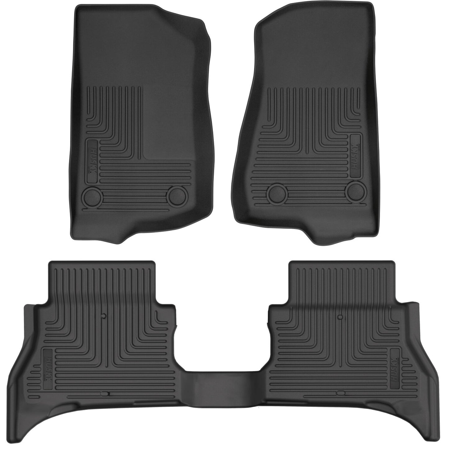 Weatherbeater Front & 2nd Seat Floor For 2021-2026 Jeep Wrangler JL Husky Liners
