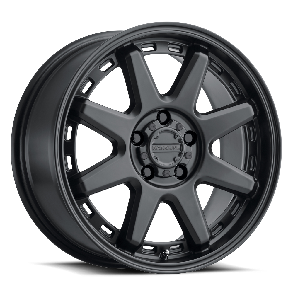 Aluminum 17x8.5 Scout 947B Satin Black Raceline Wheels-7