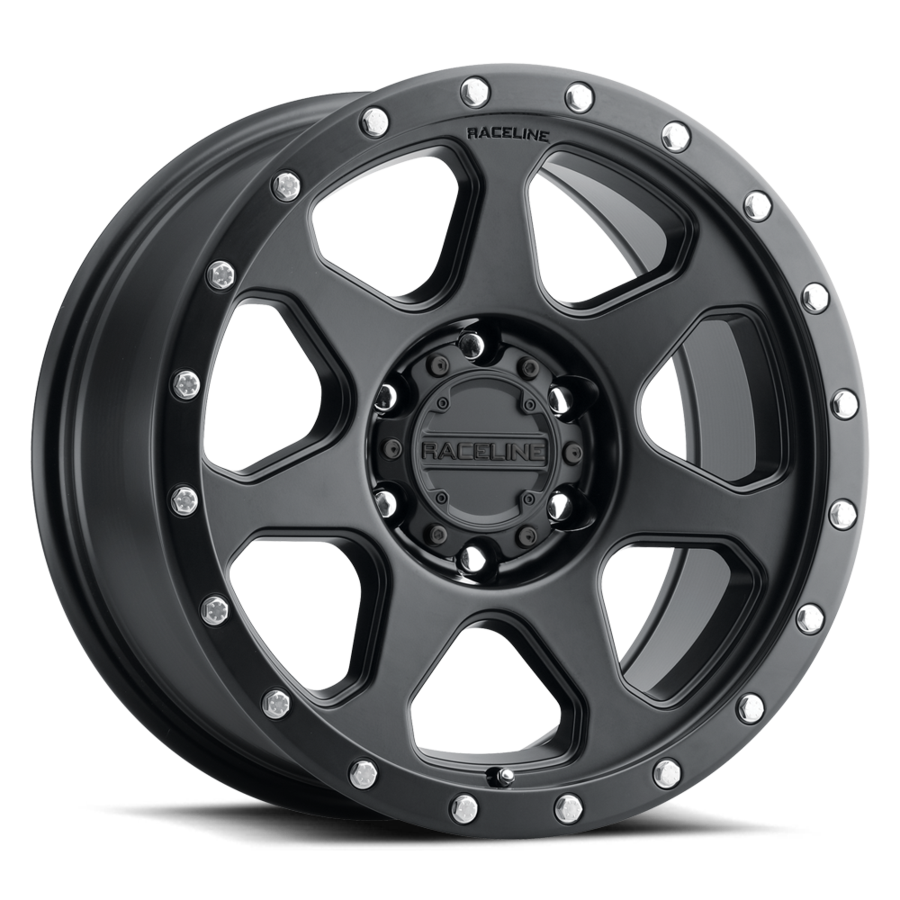 Aluminum 17x8.5 7X 949B Satin Black Raceline Wheels-1