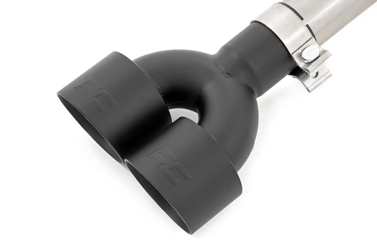 Rough Country Dual Cat-Back Exhaust System w/Black Tips 19-20 Silverado 1500 5.3 Liter Rough Country