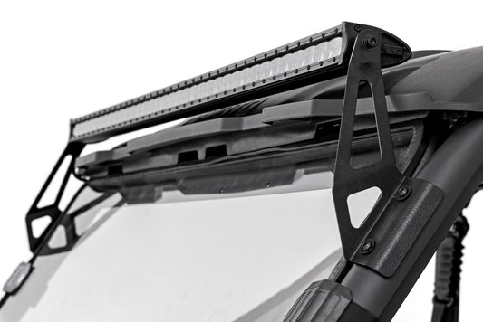 LED Light Kit Front Mount 50 Inch Black Single Row CFMOTO UFORCE 1000 Rough Country-1