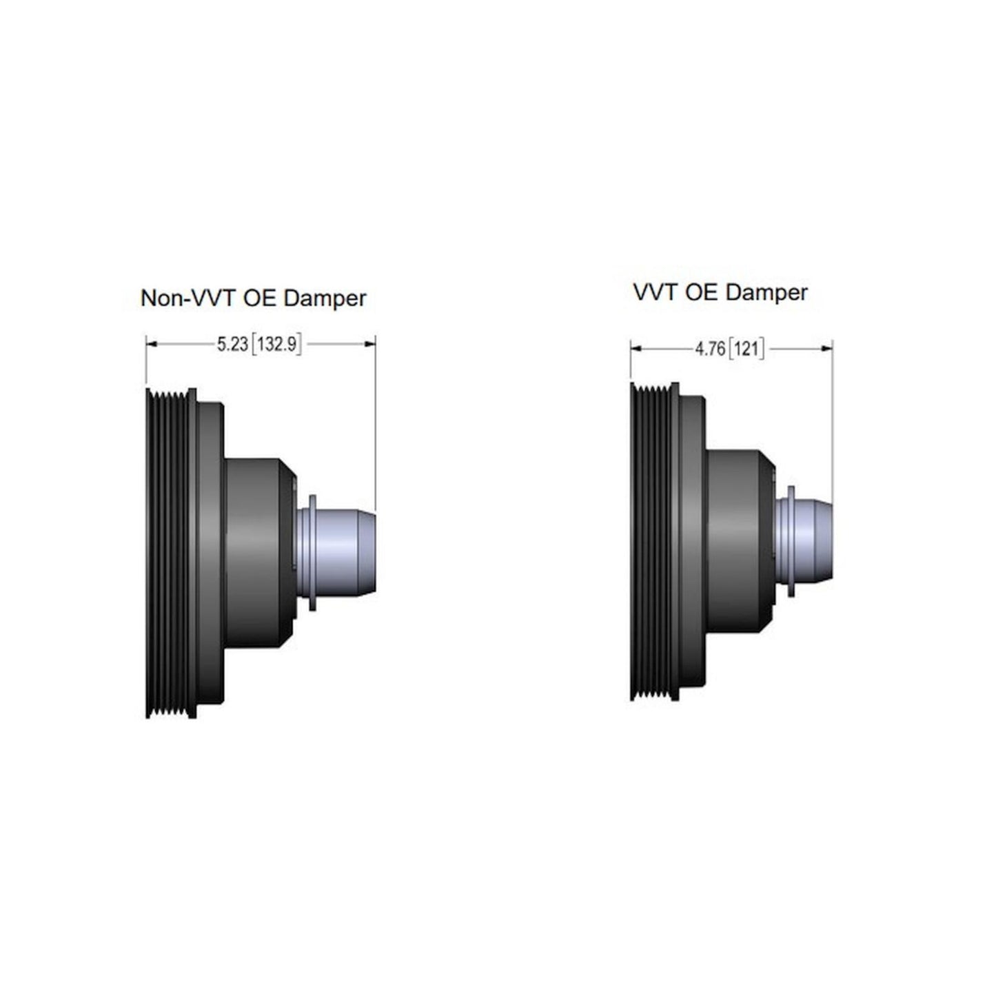 Replacement Damper VVT Cast Iron Damper for Gen III Hemi Mid-Mount Accessory Drive System VVT Black Finish Holley-6