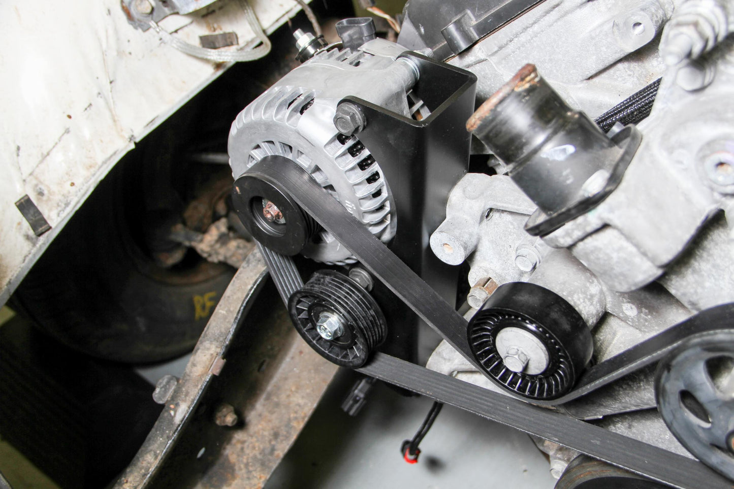 Gen III Hemi Alternator Relocation Bracket Fits Alternator Moves Alternator Inward for Extra Clearance on Right Side of Engine Use with Small & Short Alternator 197-302 or 197-303 Holley-14