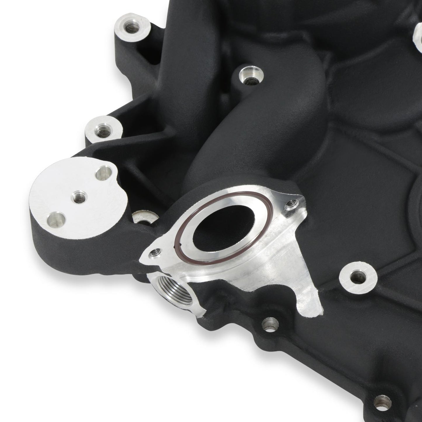 Timing Cover Ford 7.3L Godzilla Black Fits Ford 7.3L Godzilla High-Mount Accessory Drive System Pan Only Holley-11