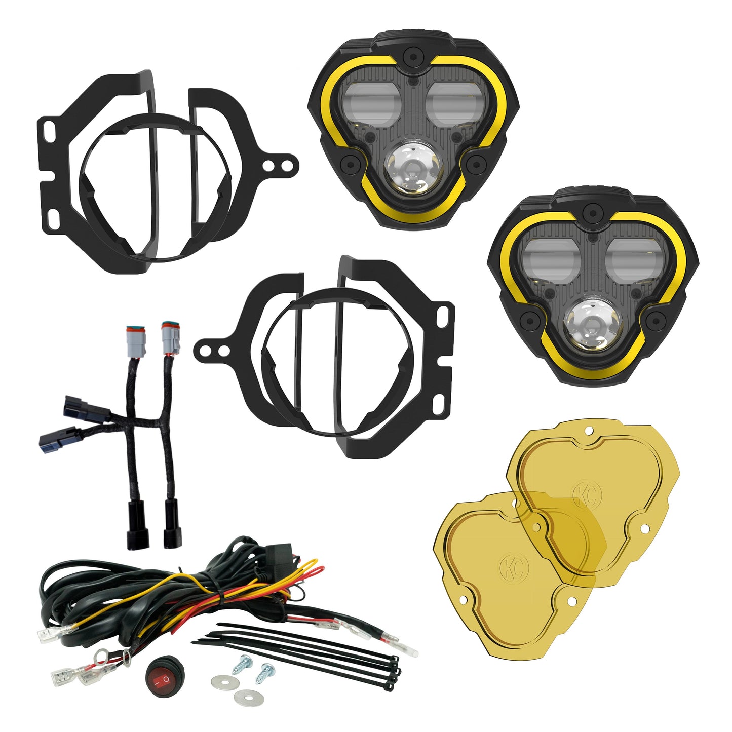 Flex Era 3 LED DM SAE Fog 2- Light Master Kt 18-24 Jeep Wrangler JL/Gladiator JT KC Hilites-26