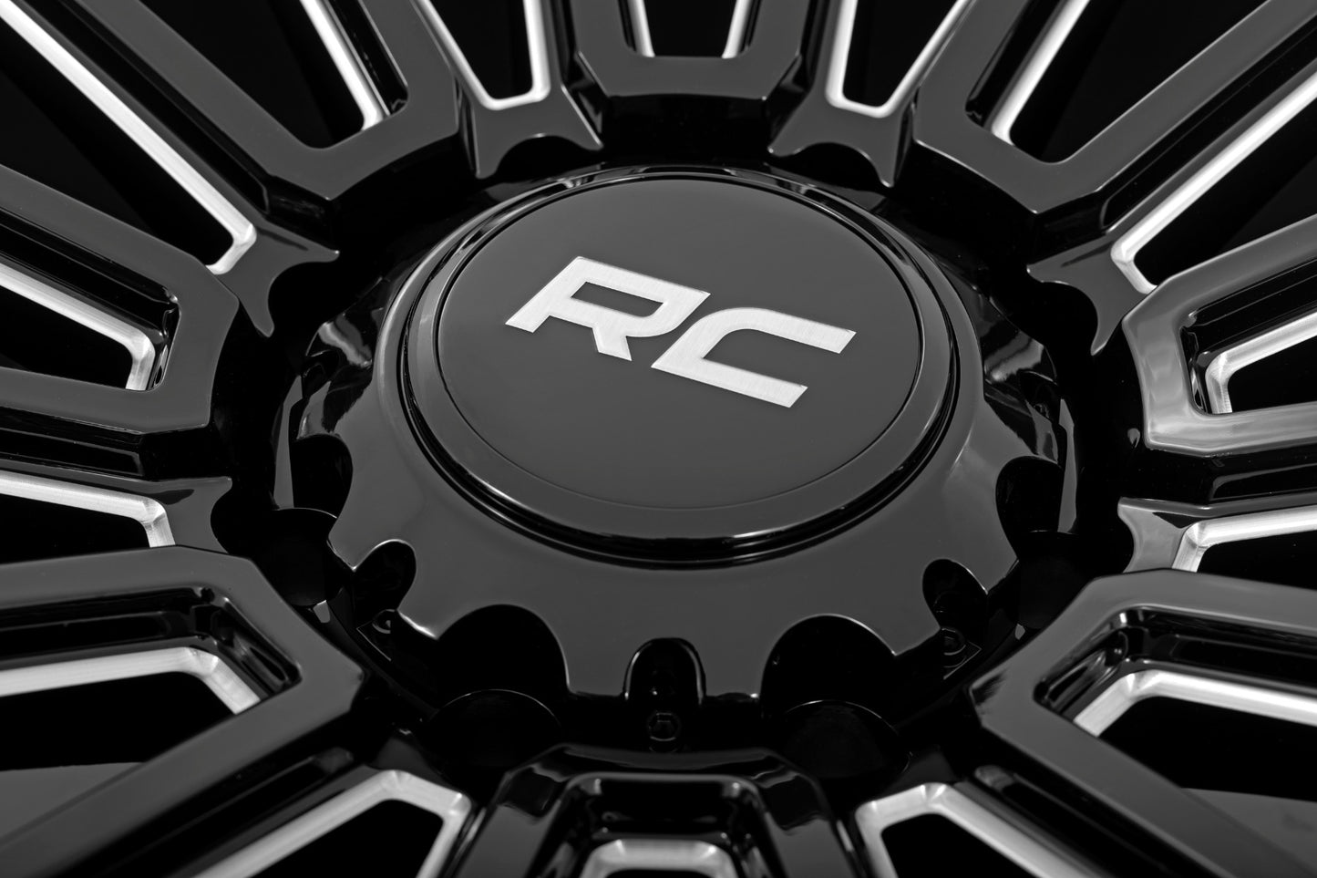 97 Series Wheel One-Piece Gloss Black 22x10 6x5.5 -25mm Rough Country-5