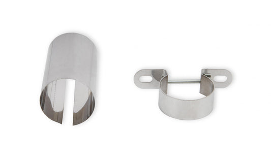 Chrome Coil Holder Bracket with Bolt Horizontal Mount Fits Most Horizontally Mounted Canister Style Coils Mr Gasket-1