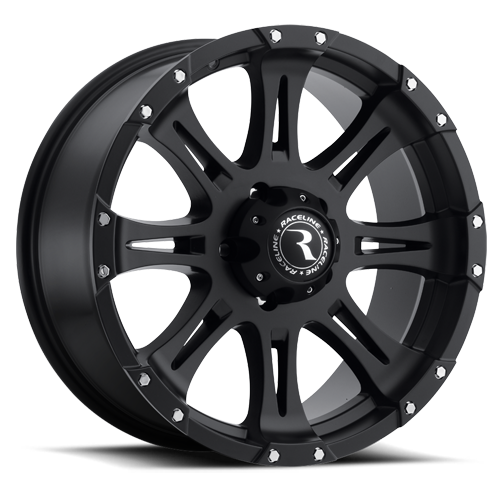 Aluminum 18x9 Raptor 981 Matte Black Raceline Wheels-5