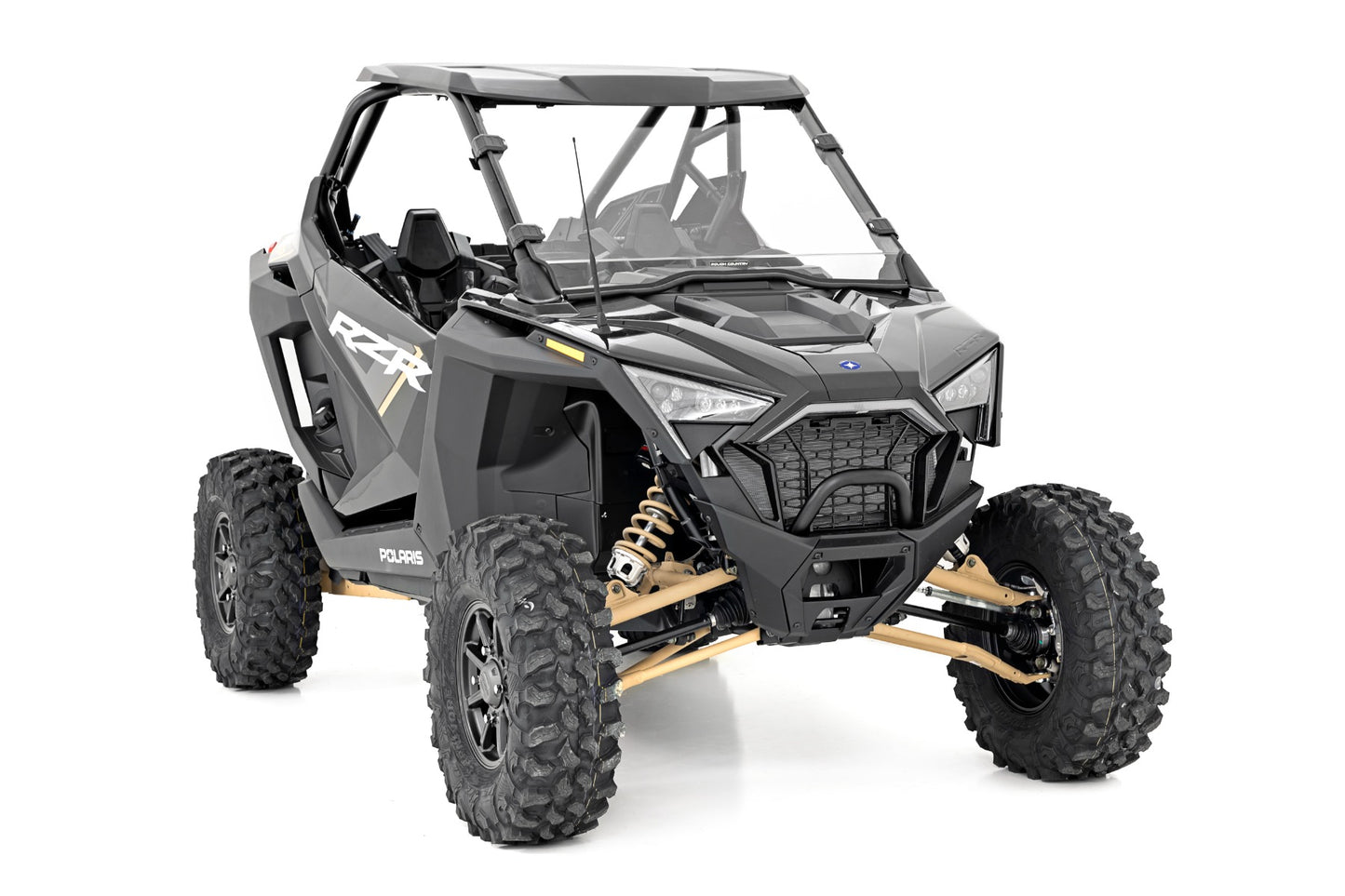 Full Windshield Scratch Resistant Polaris RZR Turbo R Rough Country-5