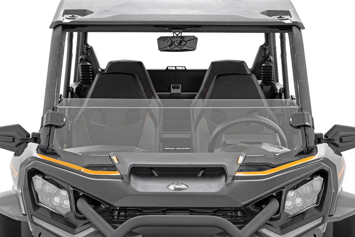 Half Windshield Scratch Resistant Can-Am Commander XT (21-22) Rough Country-4