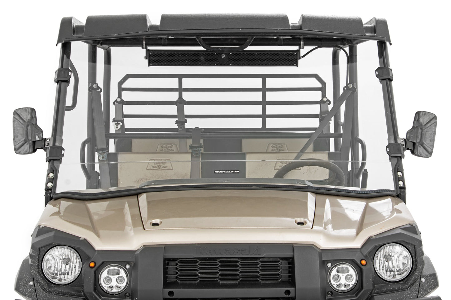 Full Windshield Scratch Resistant 16-22 Kawasaki Mule Pro FX/15-22 Mule Pro FXT Rough Country-4