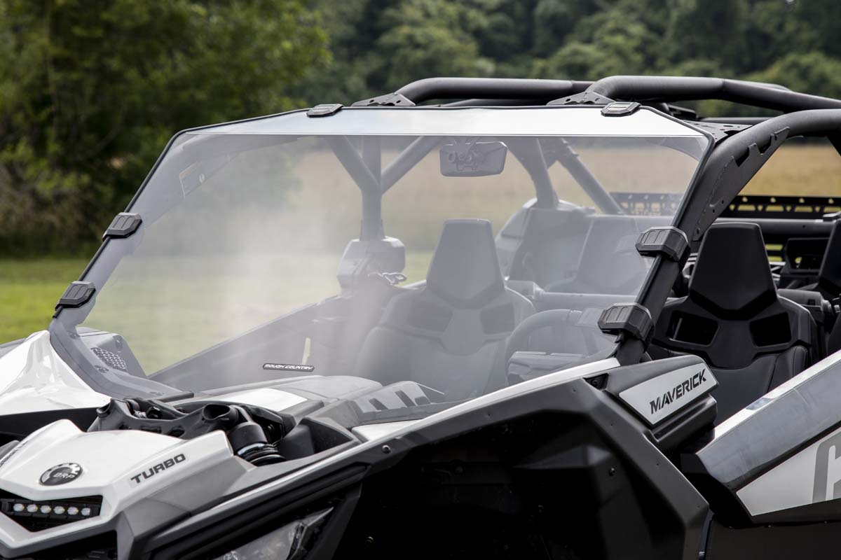 Can-Am Scratch Resistant Full Windshield 17-20 Maverick X3 Rough Country-4