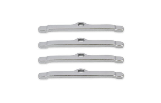 Valve Cover Clamps Chrome Custom extra long, 1/4 Inch Diameter Holes, 4 in a set Mr Gasket-1