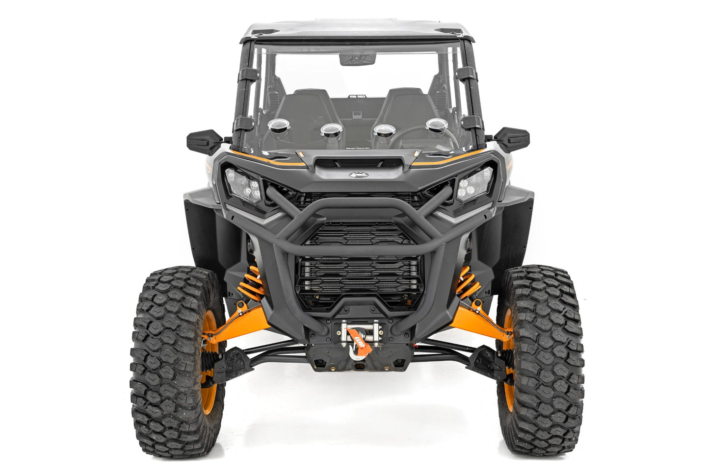 Vented Full Windshield Scratch Resistant Can-Am Commander XT (21-22) Rough Country-4