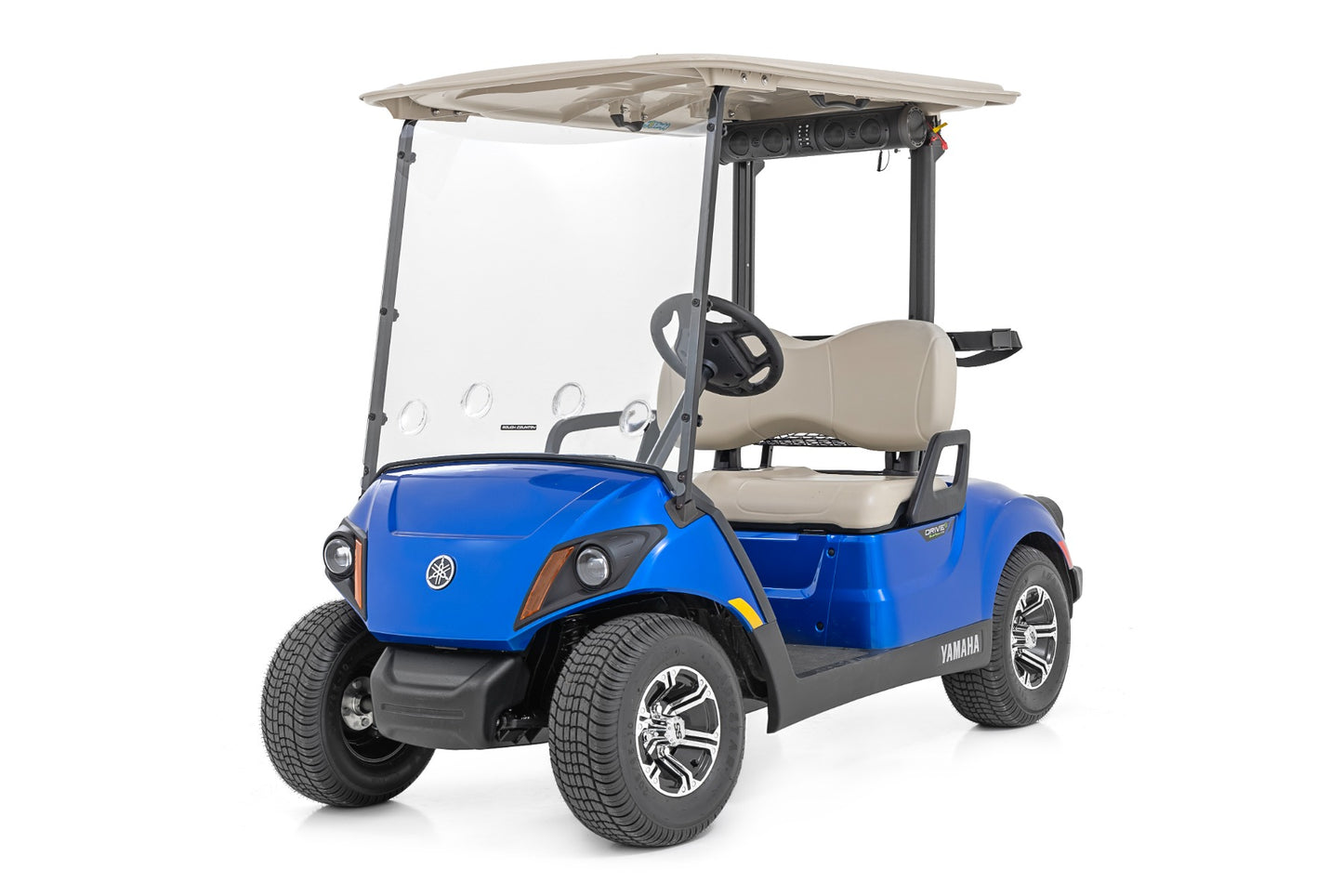Vented Full Windshield Scratch Resistant Yamaha Drive2 Golf Cart (2022) Rough Country-4