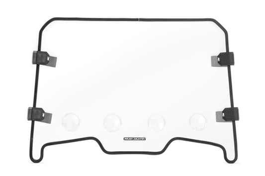 Vented Full Windshield Scratch Resistant Polaris RZR XP 1000 Rough Country-1