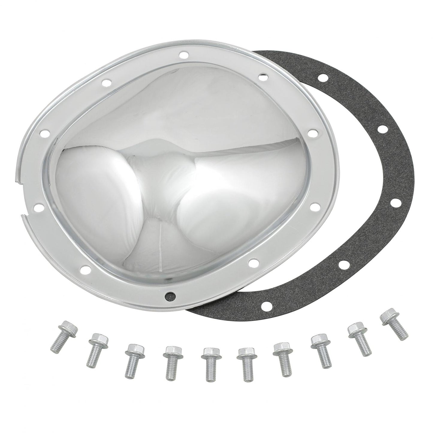 Chrome Differential Cover GM 10 Bolt 7.5 Inch Fits 1977-1986 GM 10-Bolt with 7.5 Inch Ring Gear Mr Gasket