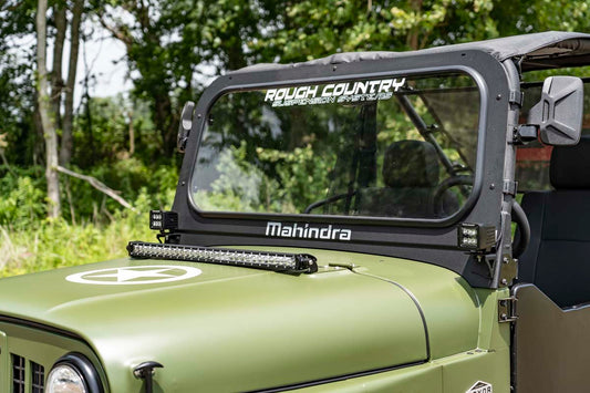 Mahindra 30 Inch LED Hood Kit Black Series w/White DRL 19-20 Roxor Rough Country-1