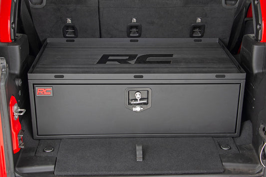 Jeep Metal Storage Box w/Slide Out Lockable Drawer 18-21 Jeep Wrangler JL Rough Country-1