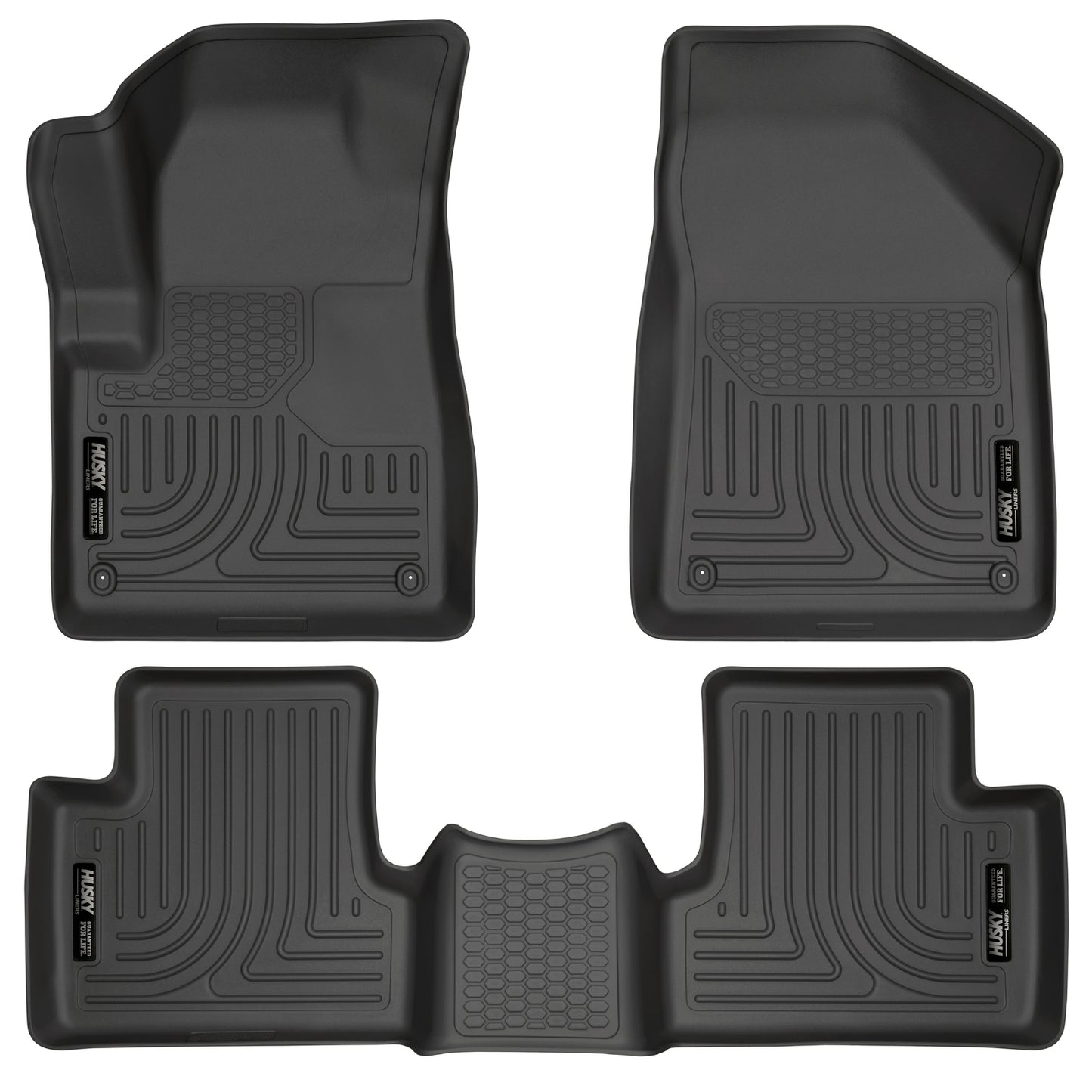 Weatherbeater Front & 2nd Seat Floor For 2014-2015 Jeep Cherokee Husky Liners