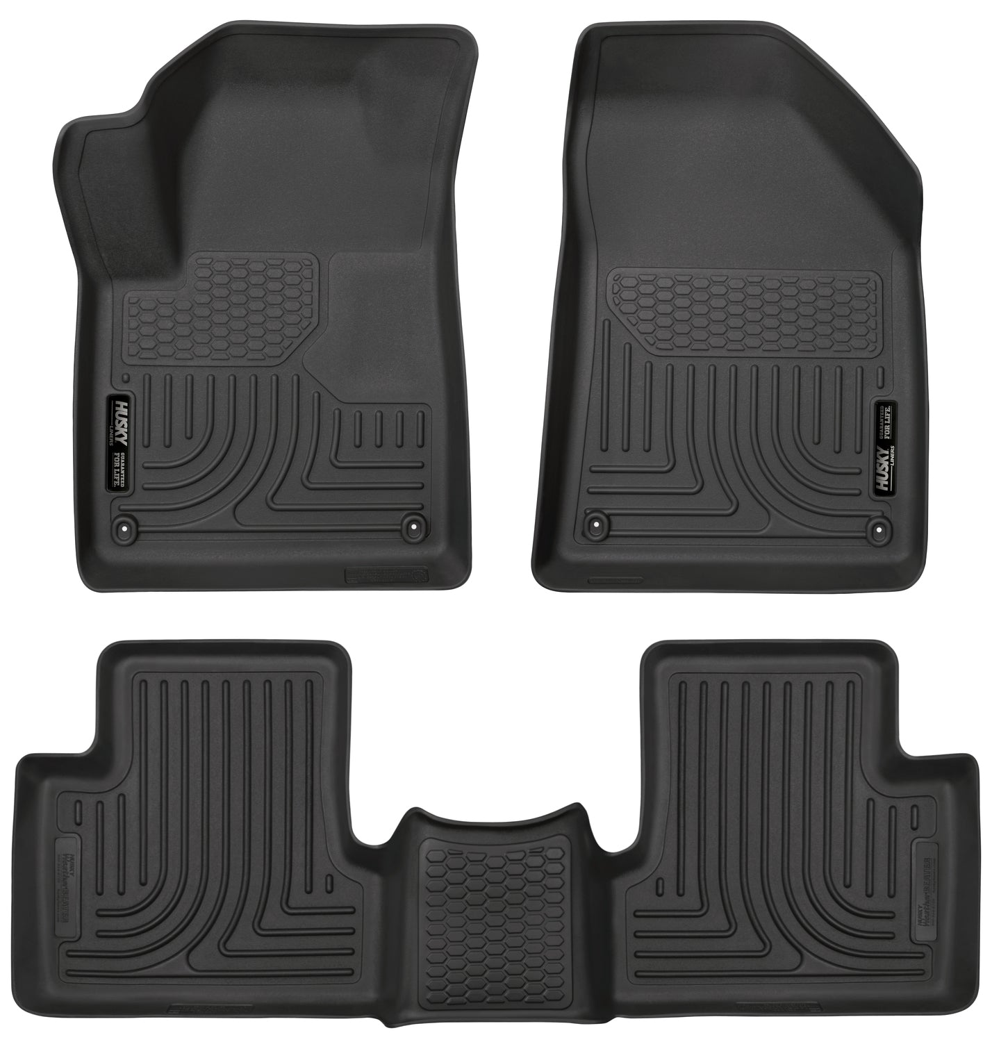 Weatherbeater Front & 2nd Seat Floor For 2015-2023 Jeep Cherokee Husky Liners