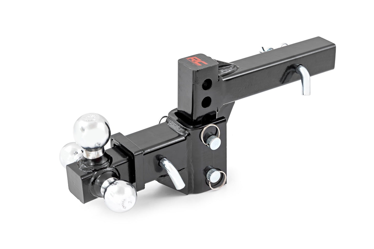 Adjustable Trailer Hitch 6 Inch Drop Multi-Ball Mount Fits 2 Inch Receiver Rough Country-3