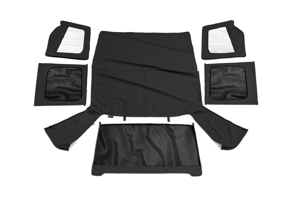 Factory Replacement Soft Top Tinted for 1988-1995 Jeep Wrangler YJ, Black Denim Rampage-4