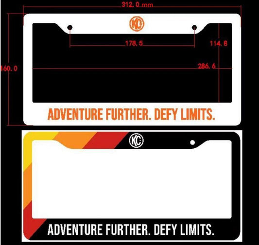 KC Adventure Further License Plate Frame KC Hilites-1