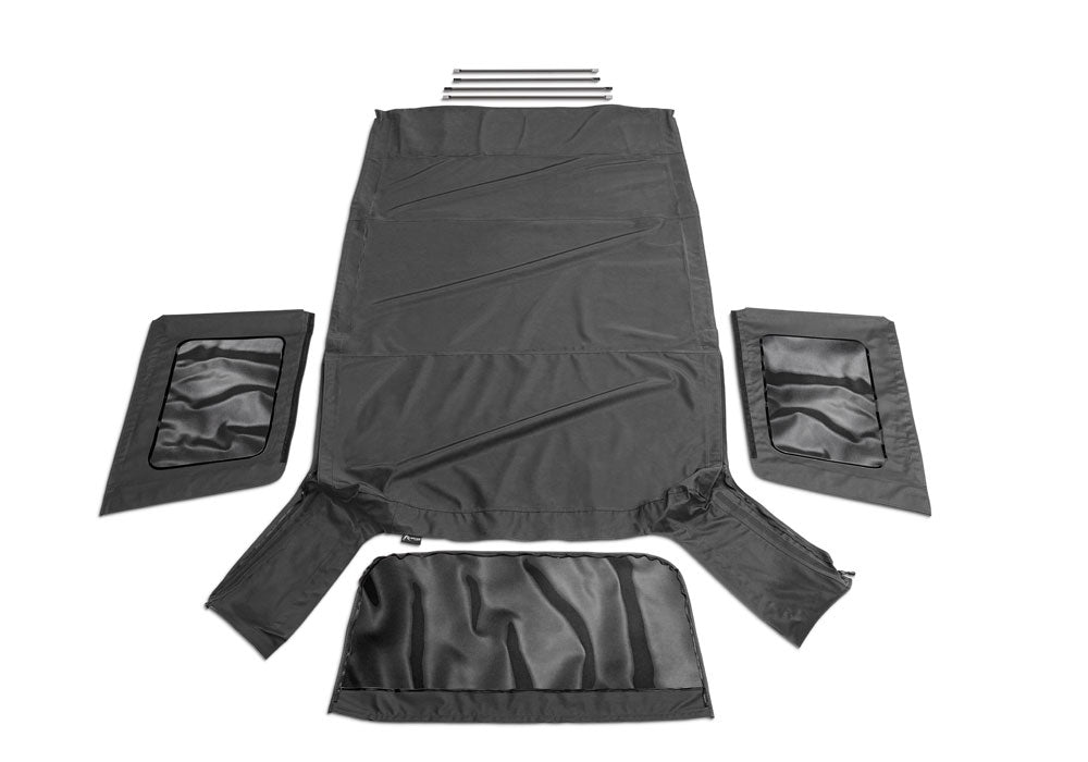 Premium Replacement Soft Top for 2007-2010 Jeep Wrangler JK Unlimited 4 Door, Black Diamond Rampage-3