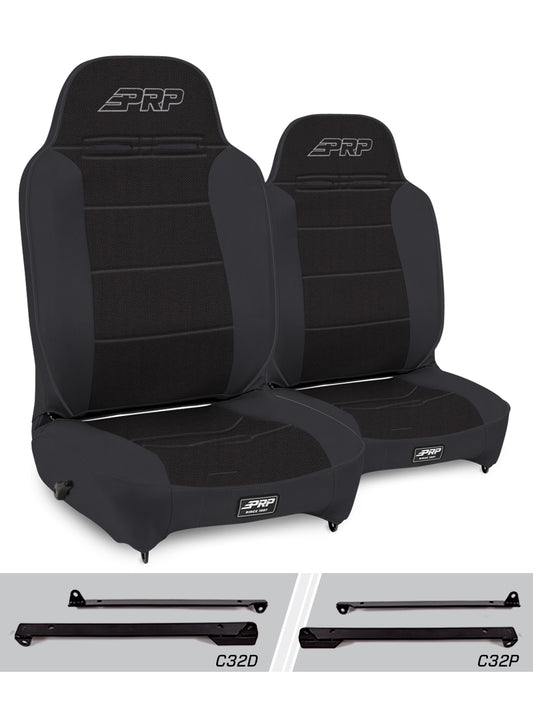 Enduro High Back Reclining Suspension Kit for Jeep Wrangler CJ7/YJ Pair PRP Seats-1