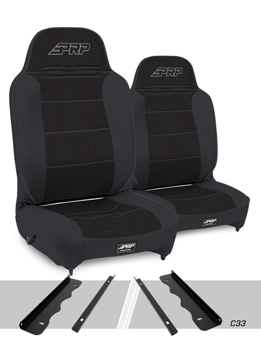 Enduro High Back Reclining Suspension Kit for 95-01 Jeep Cherokee XJ Pair PRP Seats-1