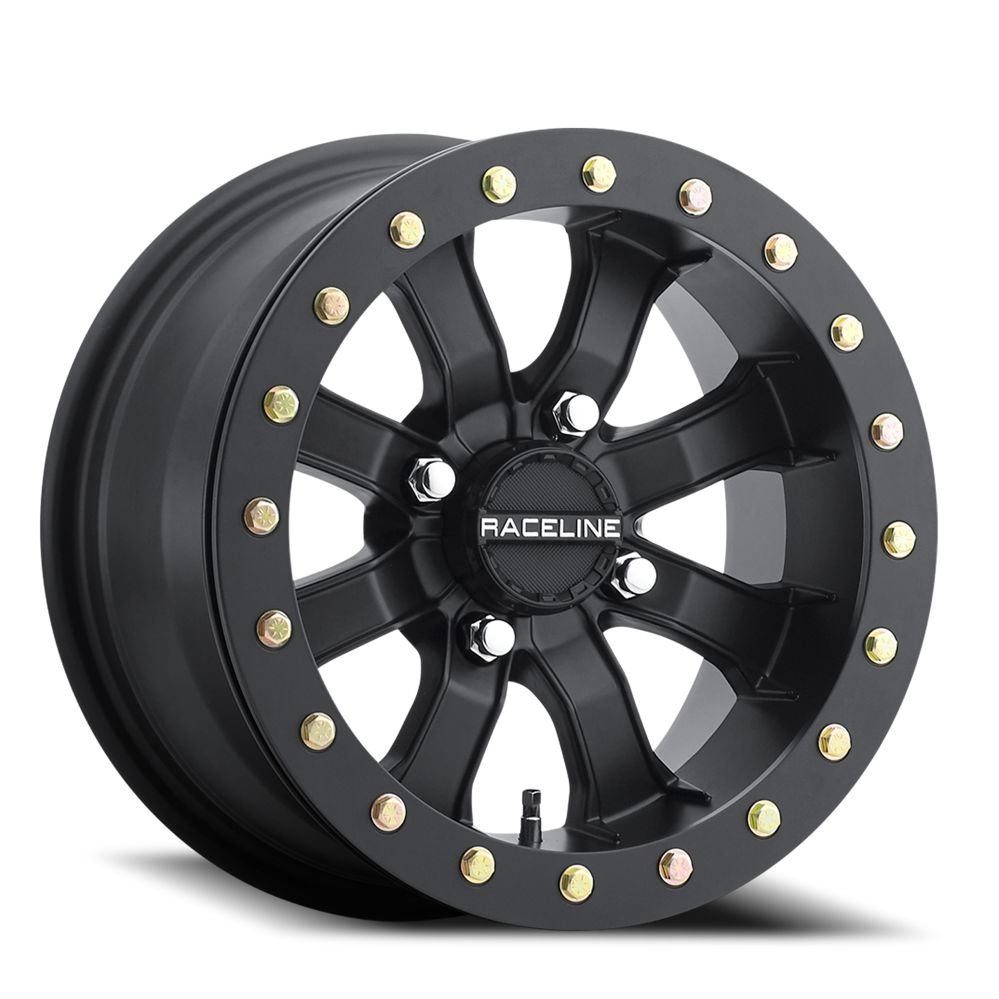 Aluminum 14x7 Black Mamba Beadlock UTV A71B Satin Black Raceline Wheels-3