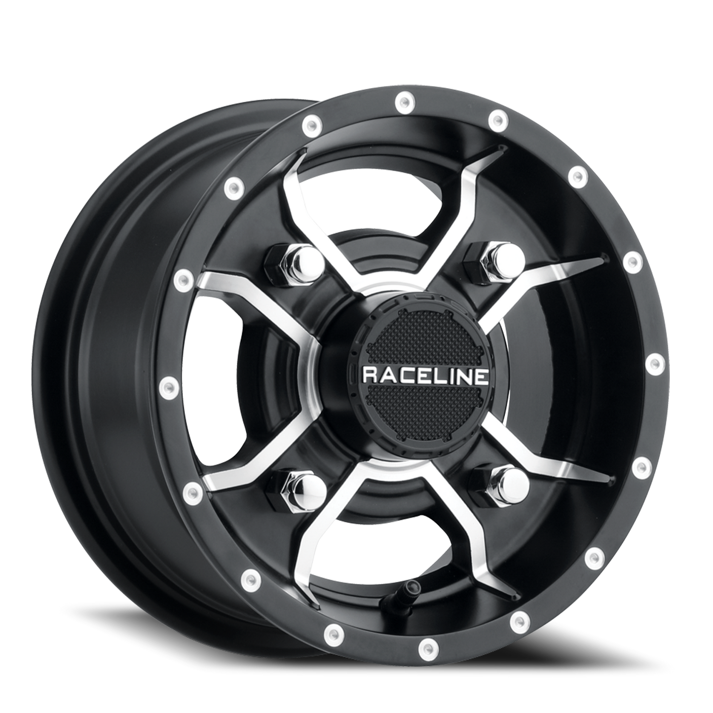 Aluminum 10x5 Mamba UTV A77 Machined Spokes Satin Black Raceline Wheels-1