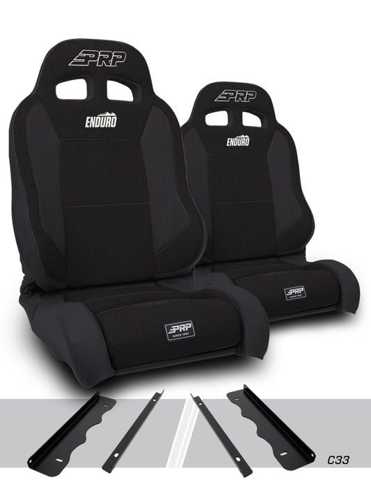 Enduro Elite Suspension Seat Trek Edition Kit for 95-01 Jeep Cherokee XJ Pair PRP Seats-1