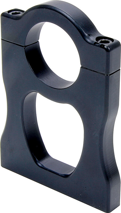 Accessory Bracket Flat Bottom 2.50 Inch Bolt Spacing 1.525 Inch ID 2-Piece Aluminum Black Anodized Each Allstar Performance