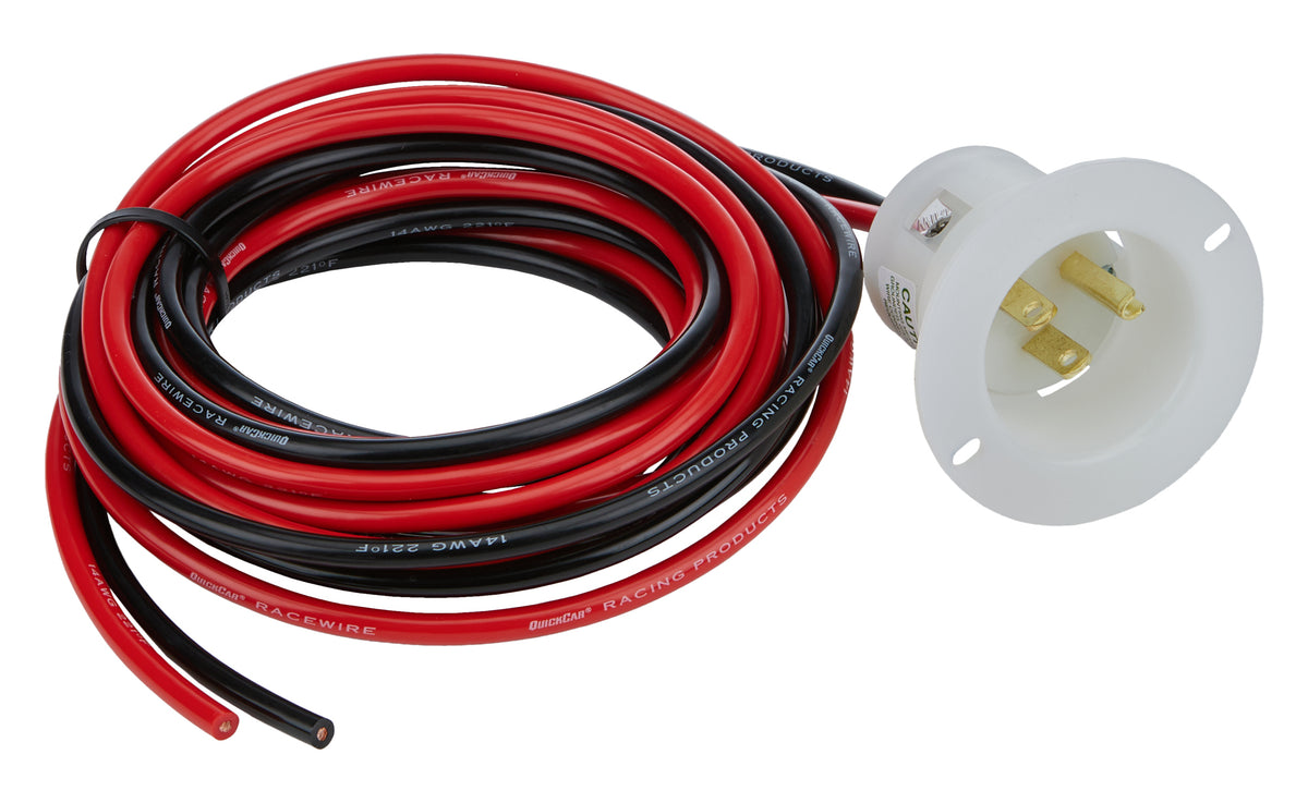 Accessory Plug-In 110V Flange Mount Housing / Wiring Harness 3-Prong Male Socket Each Allstar Performance