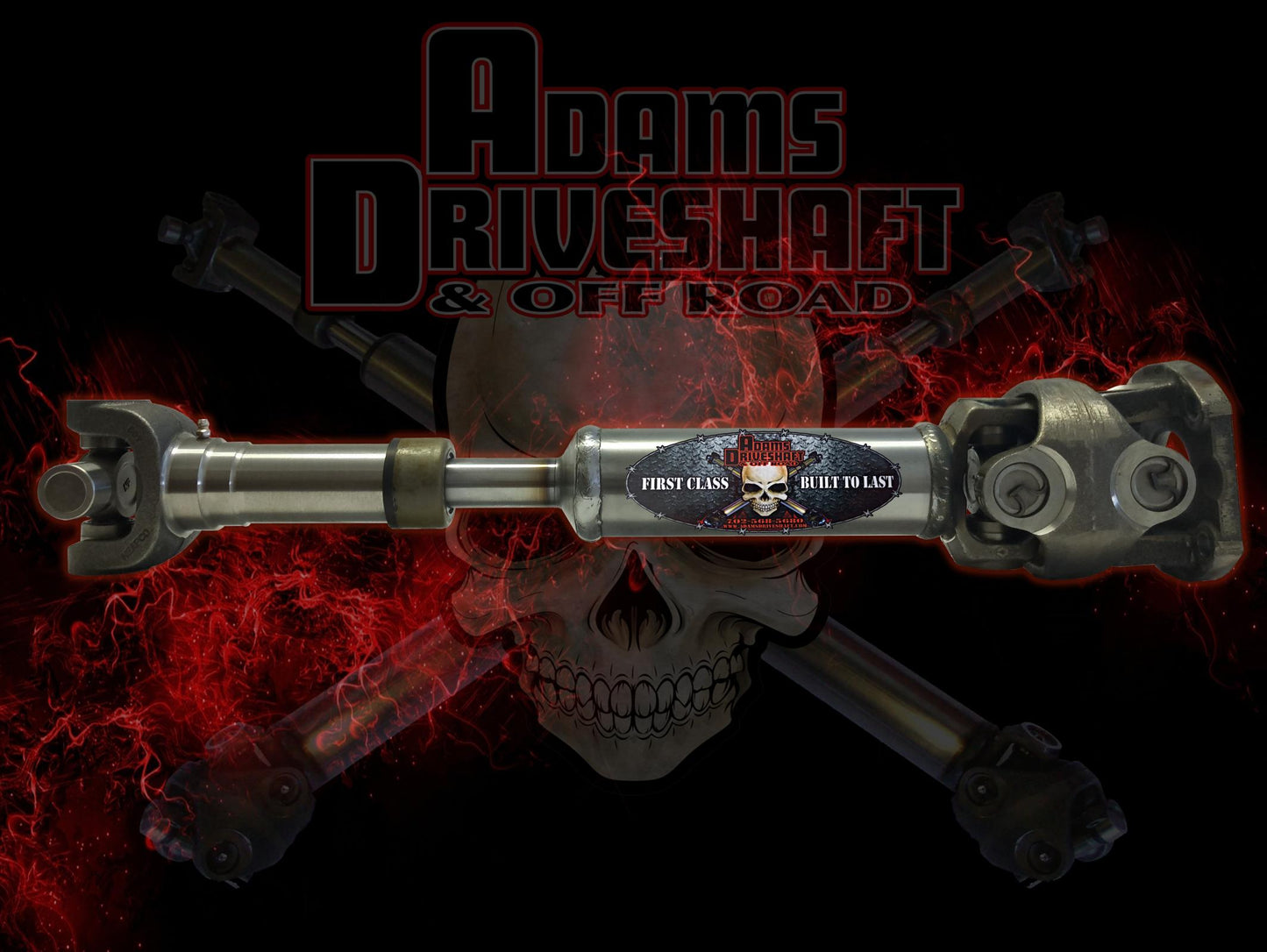 Jeep TJ Rubicon Rear 1350 CV Extreme Duty Series Adams Driveshaft
