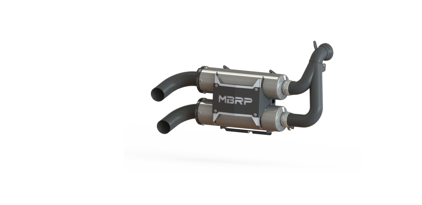Stacked Dual Slip On Exhaust Pipe For 15-Up Polaris RZR 900 Performance Series MBRP