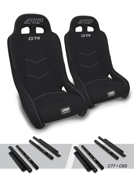 GT4 Suspension Kit for Polaris General, RZR S 900, 900 Trail, Trail, XP 1000, Turbo, Turbo S Pair PRP Seats-1