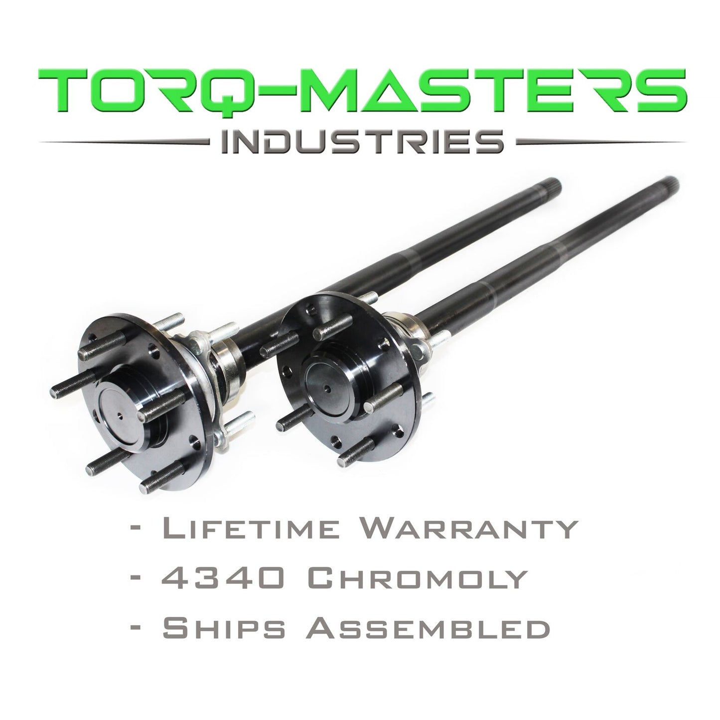 Torq-Masters Axles Chromoly Rear Axle Shaft Assembled Pair Jeep JK Dana 44, 2007 to 2018 Infinity Series