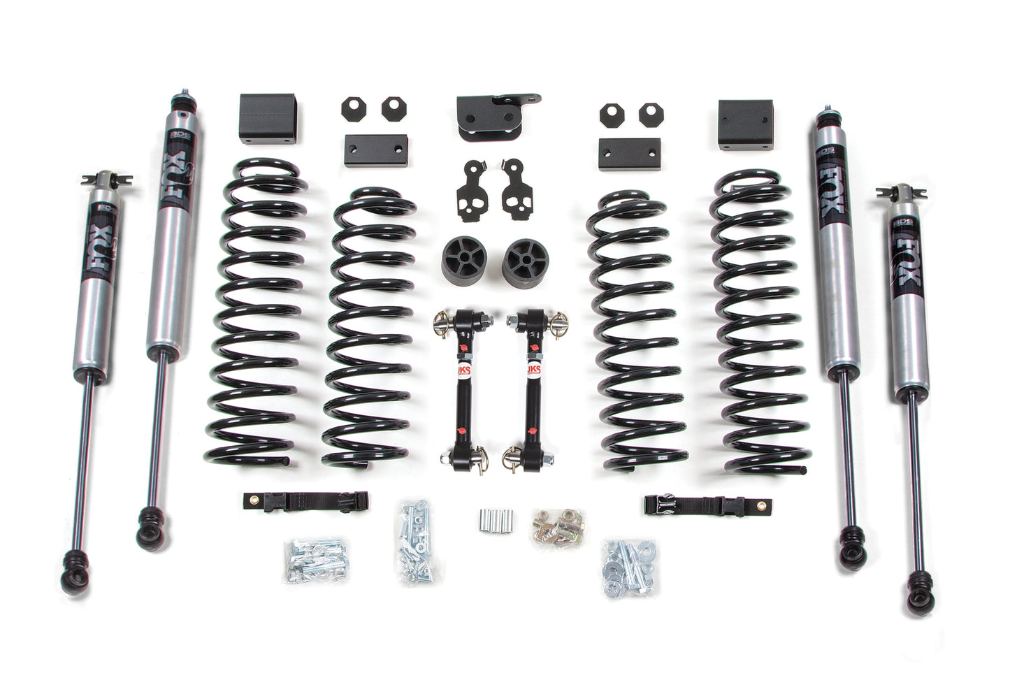 3 Inch Lift Kit Jeep Wrangler JK 07-11 2-Door Fixed Link Sway Bar BDS Suspension-1