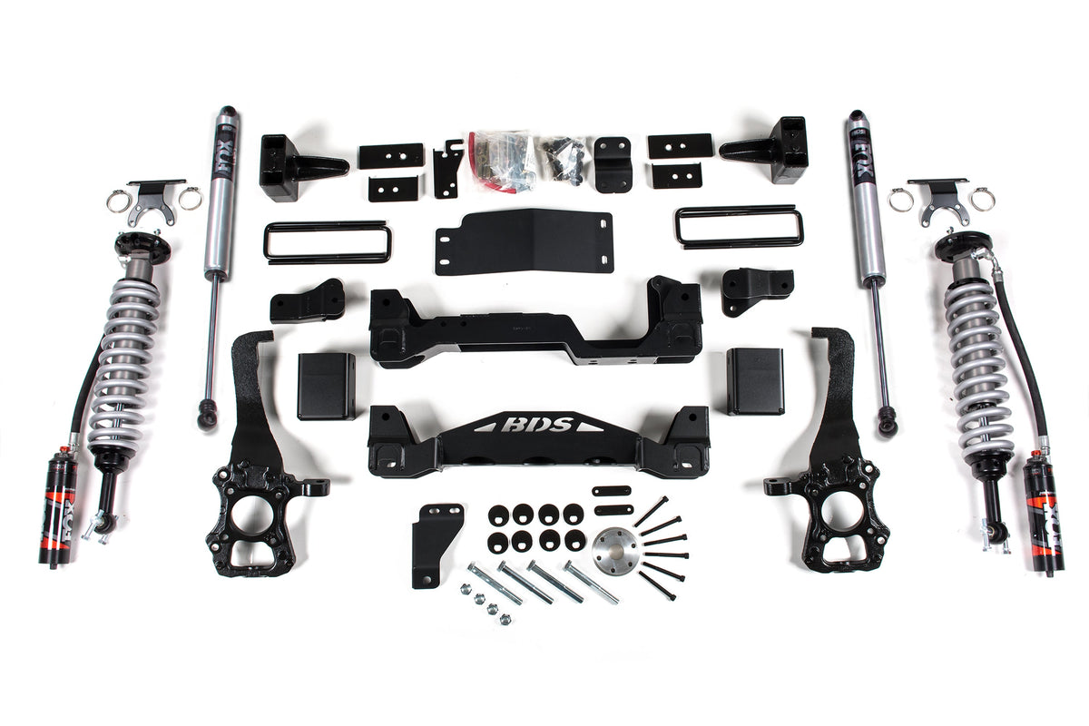 15-20 Ford F-150 4WD 6 Inch Coilover System, 5 Inch Rear Block, 2.5 Front w/DSC, and 2.5 Rear w/DSC BDS Suspension