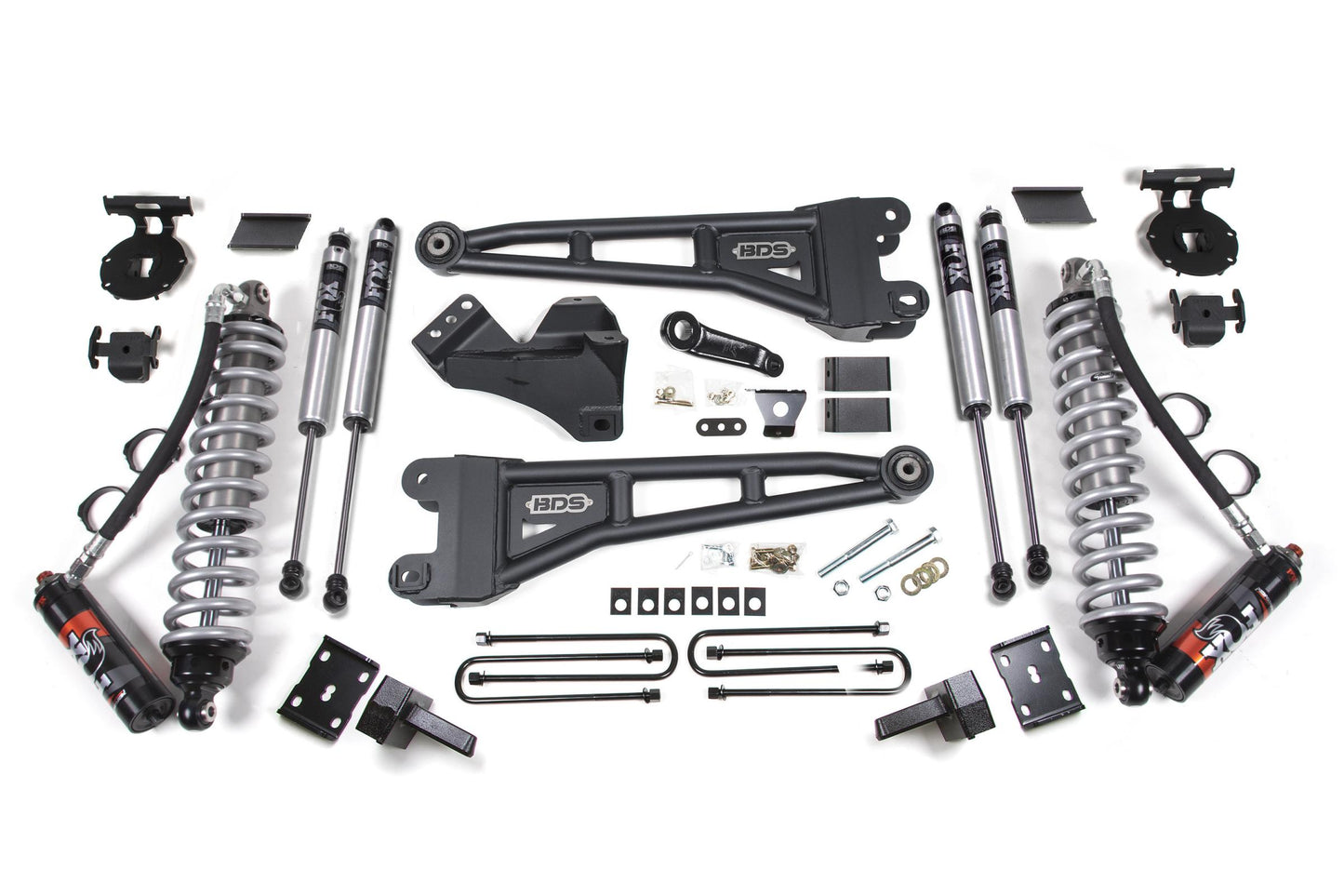 4 Inch Lift Kit w/ Radius Arm FOX 2.5 Performance Elite Coil-Over Conversion Ford F250/F350 Super Duty 11-16 4WD Diesel 4 Inch Block Kit BDS Suspension