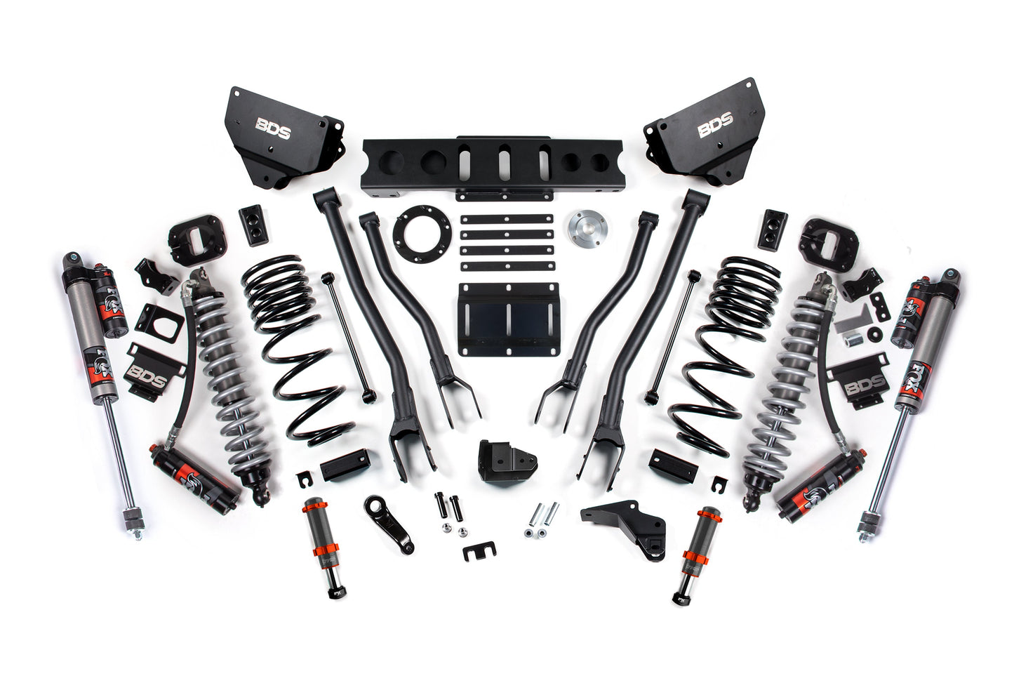14-18 Ram 2500 4WD 4 Inch 4-Link Lift Kit, 2.5 Inch Rear, Coil Spring, Diesel - Fox 2.5 Performance Elite Series C/O Front, FOX 2.0 Front Bump, Fox 2.5 Performance Elite Series Rear BDS Suspension