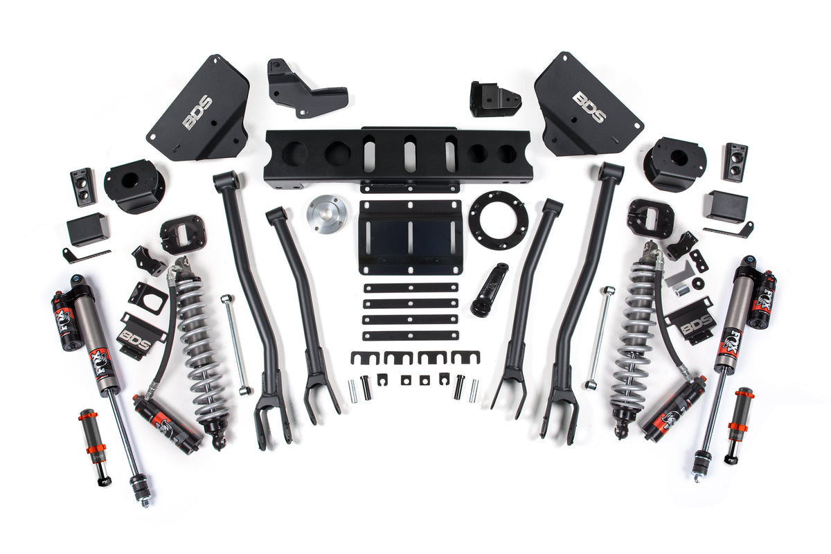 14-18 Ram 2500 4WD 6 Inch 4-Link Lift Kit, 4.5 Inch Rear, Coil Spring, Diesel - Fox 2.5 Performance Elite Series C/O Front, FOX 2.0 Front Bump, Fox 2.5 Performance Elite Series Rear BDS Suspension
