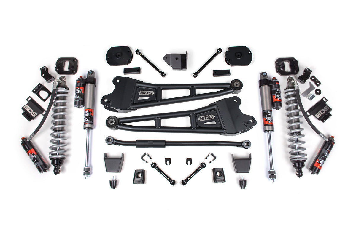 14-18/ 2025-2026 Ram 2500 4WD 3 Inch Radius Arm Lift Kit, 1.25 Inch Rear, Coil Spacer, Diesel - Fox 2.5 Performance Elite Series C/O Front, Fox 2.5 Performance Elite Series Rear BDS Suspension