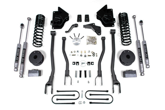 4 Inch Lift Kit w/ 4-Link Ram 3500 w/ Rear Air Ride 13-18 4WD Diesel BDS Suspension-1