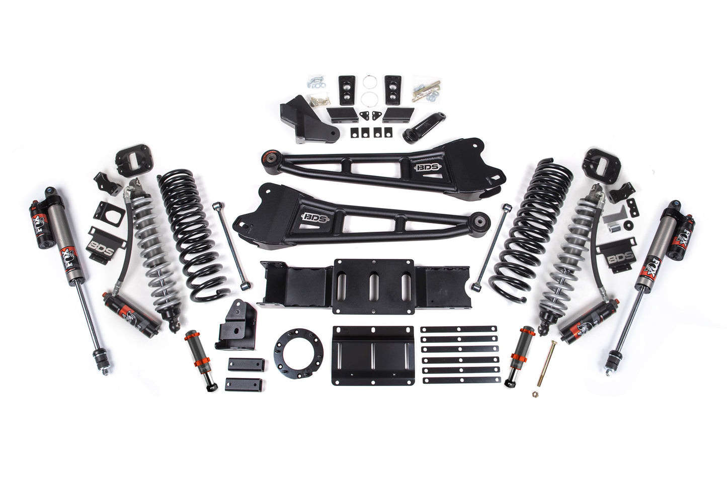 19-24 Ram 2500 4WD 6 Inch Radius Arm Lift Kit, 4.5 Inch Rear, Coil Spring, Diesel - Fox 2.5 Performance Elite Series C/O Front, FOX 2.0 Front Bump, Fox 2.5 Performance Elite Series Rear BDS Suspension